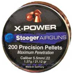 Stoeger X-Power Pellets, .22 Cal / 5.5mm, 21.12 gr, 200 count  MODEL# 30378