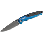 Browning Carbon Carry Folding Knife 3" Titanium Coated Drop Point Blade, Titanium Coated Blue Stainless Steel Handles w/ Carbon Fiber Insert MOEL# 3220354B